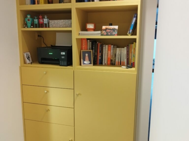 Atelier de Thomas - Modification et peinture de meubles en kit pour en faire une bibliothèque semi sur-mesure